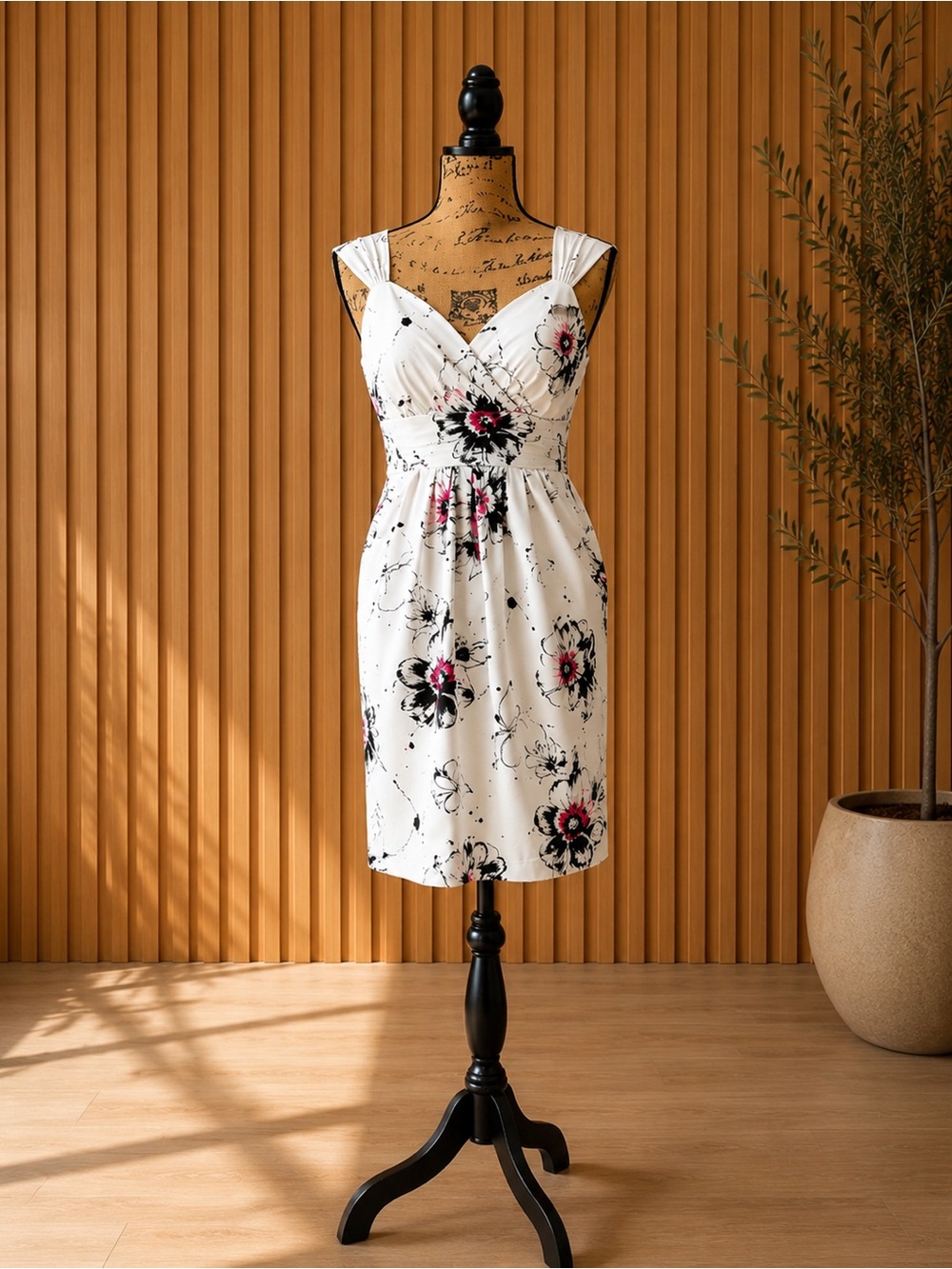 Women’s White Floral Dress | Size 6/8